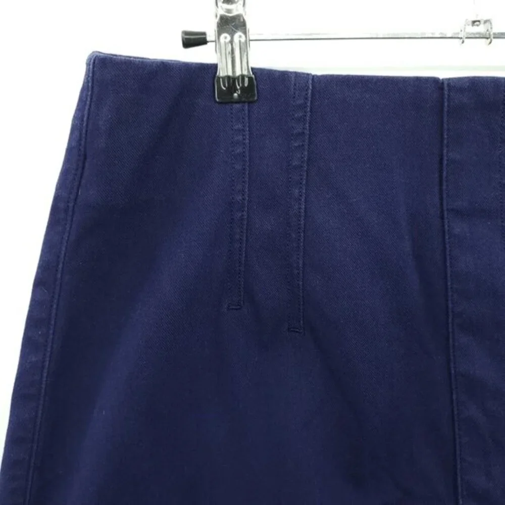 Spanx Stretch Twill Mini Skirt L Navy Blue